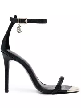 Just Cavalli босоножки с тиснением под кожу змеи, черный