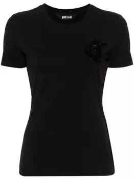 Just Cavalli футболка из джерси с логотипом, черный