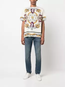 Just Cavalli футболка с графичным принтом, серый