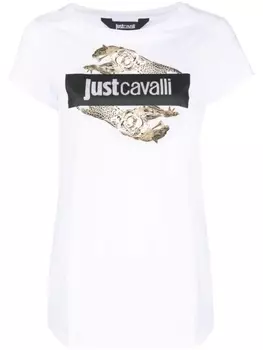 Just Cavalli футболка с логотипом, белый