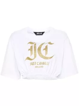 Just Cavalli футболка с логотипом, белый