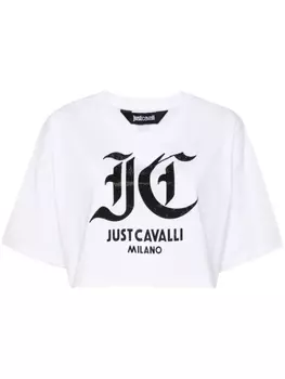 Just Cavalli футболка с логотипом, белый