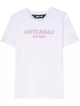 Just Cavalli футболка с логотипом, белый