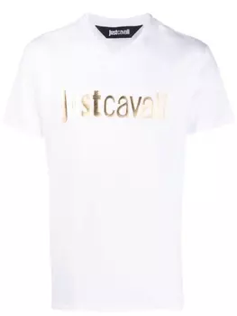 Just Cavalli футболка с логотипом, белый