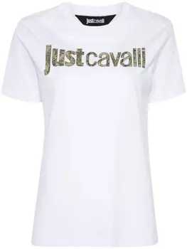 Just Cavalli футболка с логотипом, белый