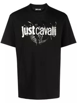 Just Cavalli футболка с логотипом, черный