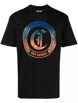 Just Cavalli футболка с логотипом, черный