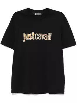 Just Cavalli футболка с логотипом, черный