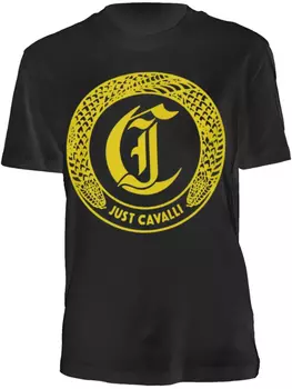 Just Cavalli футболка с логотипом, черный