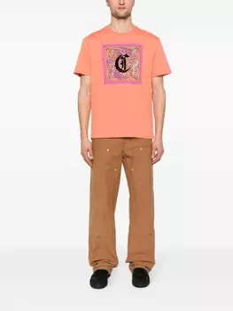 Just Cavalli футболка с монограммой, оранжевый