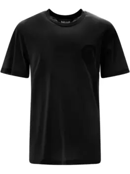 Just Cavalli футболка с вышитым логотипом, черный