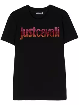Just Cavalli футболка со стразами, черный