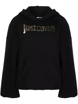 Just Cavalli худи с логотипом, черный