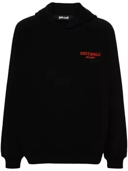 Just Cavalli худи с логотипом, черный