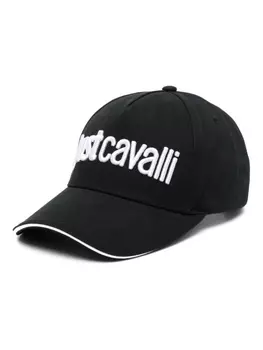 Just Cavalli кепка с вышитым логотипом, черный