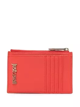 Just Cavalli кошелек на молнии с логотипом, оранжевый