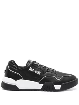 Just Cavalli кроссовки с эффектом металлик и логотипом, черный