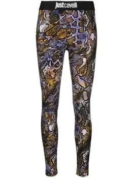 Just Cavalli легинсы со змеиным принтом, синий