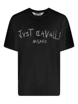Just Cavalli logo-print Футболка, черный
