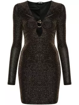Just Cavalli мини-платье со змеиными деталями, золотистый
