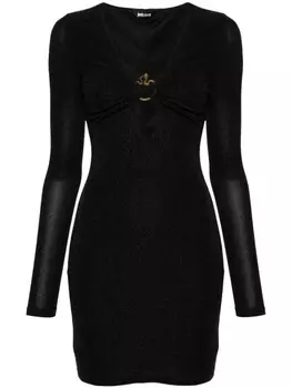 Just Cavalli мини-платье со змеиными деталями, черный