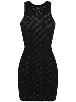 Just Cavalli платье мини с логотипом, черный