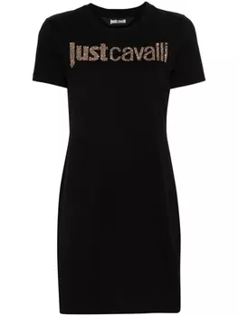 Just Cavalli платье-рубашка с логотипом, черный