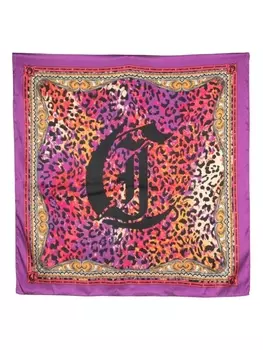 Just Cavalli платок с анималистичным принтом, розовый