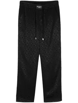Just Cavalli прямые брюки с жаккардовым логотипом, черный