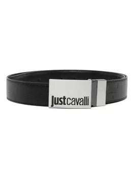 Just Cavalli ремень с тисненым логотипом, черный