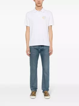 Just Cavalli рубашка поло с логотипом, белый