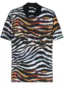 Just Cavalli рубашка поло с логотипом, черный