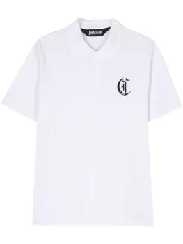 Just Cavalli рубашка поло с вышитым логотипом, белый