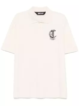 Just Cavalli рубашка поло с вышитым логотипом, серый