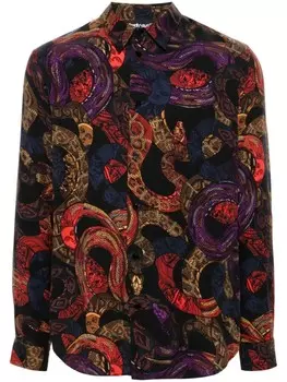 Just Cavalli рубашка с графичным принтом, черный