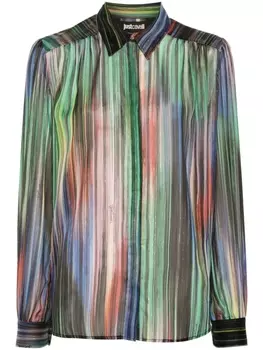 Just Cavalli рубашка с логотипом, черный