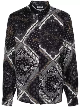 Just Cavalli рубашка с принтом, черный