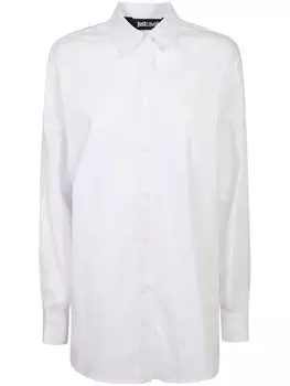 Just Cavalli рубашка с вышитым логотипом, белый
