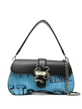 Just Cavalli сумка на плечо с эффектом металлик, синий