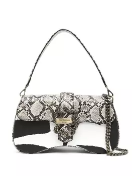 Just Cavalli сумка на плечо с тиснением под змеиную кожу, коричневый