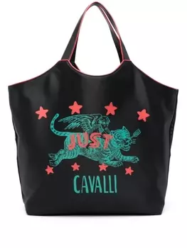 Just Cavalli сумка-тоут с логотипом, черный