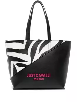 Just Cavalli сумка-тоут с зебровым принтом, черный