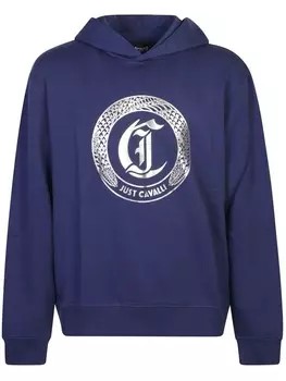 Just Cavalli толстовка с логотипом, синий