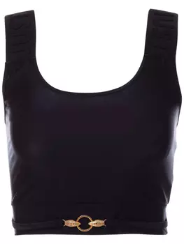 Just Cavalli топ с логотипом, черный
