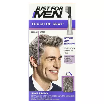 Just for Men, Touch of Grey, T-25, светло-коричневый, набор для одноразовой краски для волос