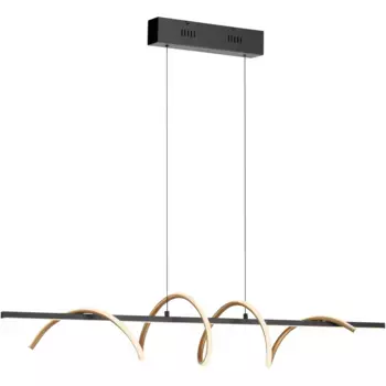 JUST LIGHT подвесной светильник «EMANDA», 1 лампочка, источник света Светодиодная панель | Постоянно встроенный светодиод, светодиод, регулируемая яркость, Switchmo, Comfort Lift, память, после отключения от сети, цвет schwarz/messing