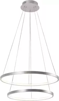 JUST LIGHT подвесной светильник "HELIKE", 1 лампочка, источник света Светодиодная панель | Светодиод прочно интегрирован, светодиод 50,00 см, Высота: 120,00 см., цвет silber