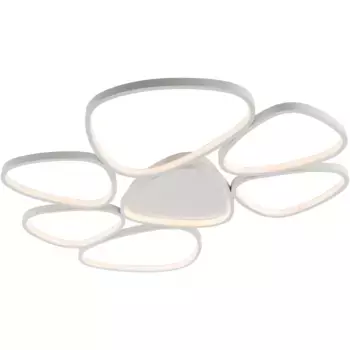 JUST LIGHT Потолочный светильник «PEBBLES», 1 лампочка, источник света Светодиодная панель | Светодиод постоянно встроенный, светодиодный, с регулировкой яркости, Switchmo, память, после отключения от сети, белый