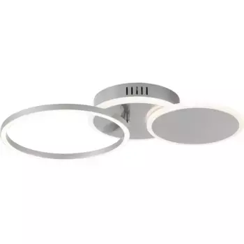 JUST LIGHT Потолочный светильник «SEVENT», 1 лампочка, источник света Светодиодная панель | Светодиод прочно интегрирован, светодиод, цвет stahl