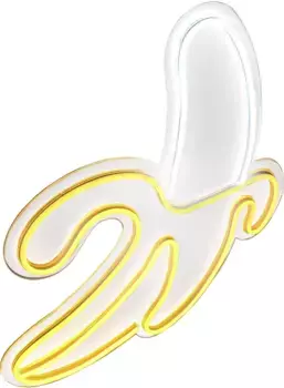 JUST LIGHT Светодиодный настенный светильник "NEON-BANAN", 1 лампочка, источник света Светодиодная панель | Светодиод прочно интегрирован Высота: 60 см, цвет mehrfarbig